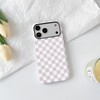 Lovmooful Magnetic foriPhone 17 Pro Max Case Lattice Plaid-Khaki&White