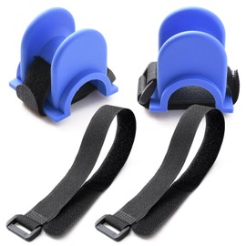 ESFUERZO Rod Holder, Fishing, Rod Stand, Rod Receiver, Emissions, Barriers, Fences, , Rubber, Convenient, 7.9 - 11.8 inches (20 - 30 cm), Belt Included, Connectable up to 19.7 inches (50 cm) (Arch (Blue), Set of 2)