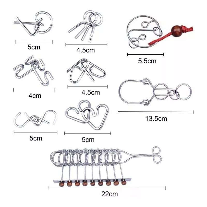 Nierbo 32 Pcs Rompecabezas De Metal Educativo, Juego De La
