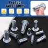 Glarks 20pcs M5 Multi-Grip Rivet Nuts Set White Zinc Plated