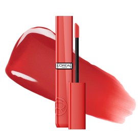 L'Oréal Paris Infallible Laque Resistance, Labial Líquido con Acabado Brilloso de Larga Duración Hasta por 16h, Fórmula Ligera Sin Sensación Pegajosa, Tono Worth It Med, 5 ml