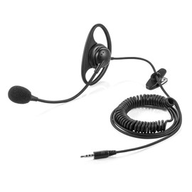 Sanwa Direct 400-HSGS-HS2 Microphone for 400-HSGS001 / 400-HSGS002 Ear Hook Type Curl Cord Bi-Directional