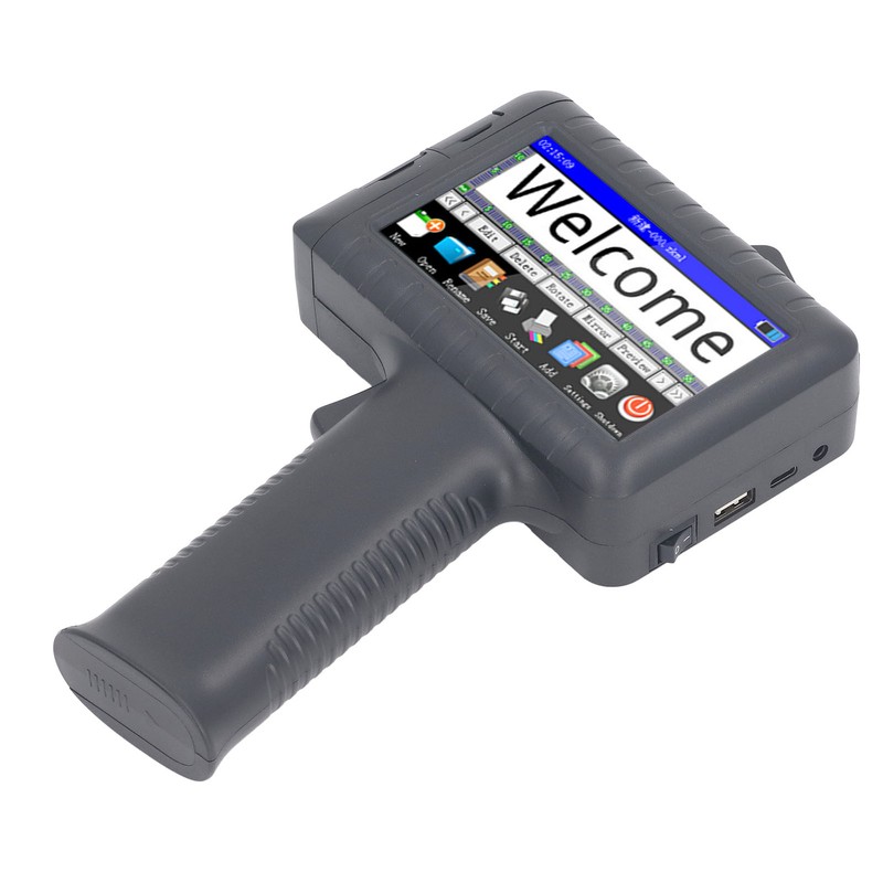 Handheld Inkjet Printer HD LED Touch Screen Support Multi Language
