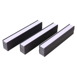100 Pieces Magnetic Label Holders with Magnets Magnetic Data Card Holders with Clear Plastic Protectors for Metal Shelf, Whiteboard (0.75 x 6 Inch)
