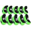 FLTRAD 10Pcs Golf Clubs Iron Head Covers 3-9 A/SW/PW Elastic