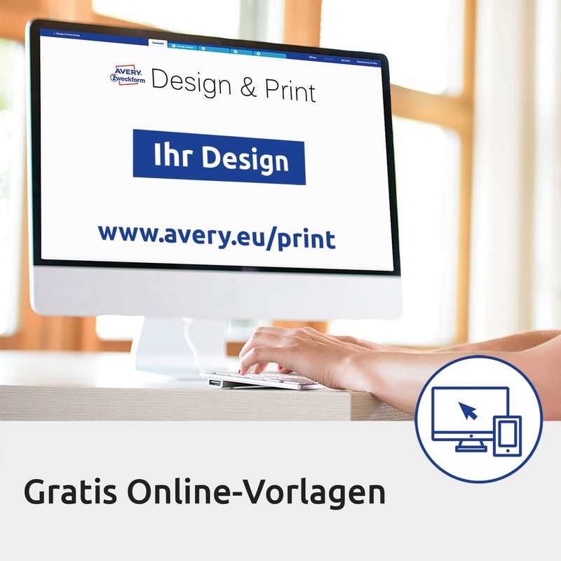 Avery Zweckform L7104REV-25 Pack of 300 Labels, Circular, Removable, Diameter 60 mm,