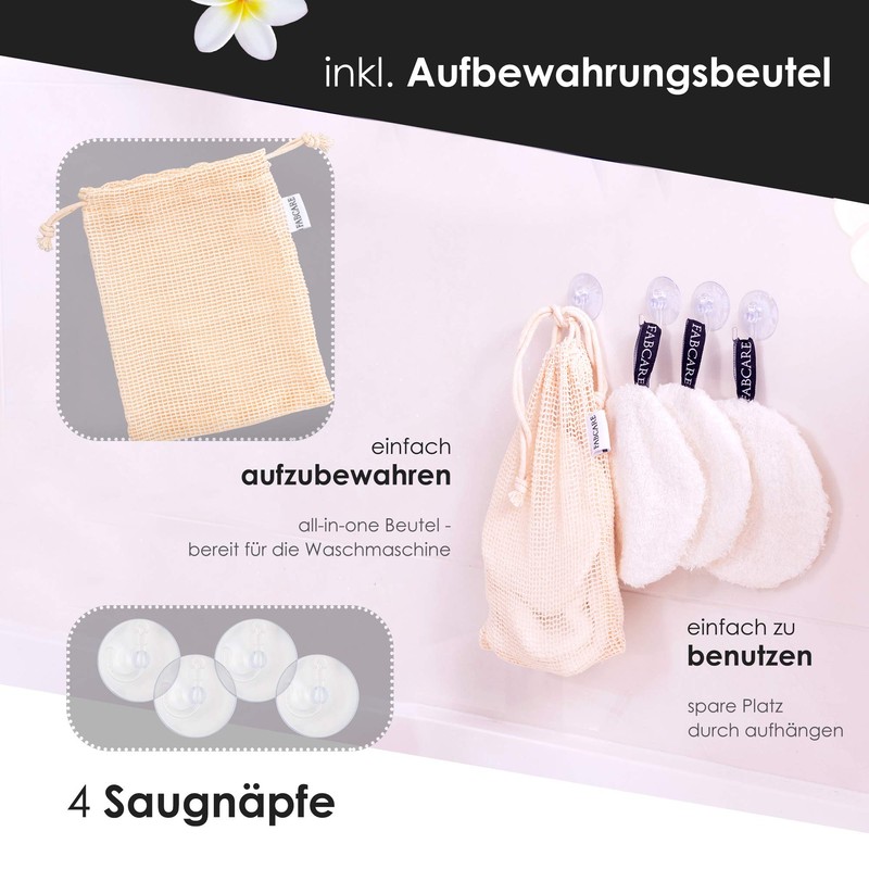 FABCARE Washable make-up removal pads – DERMATEST: VERY GOOD –