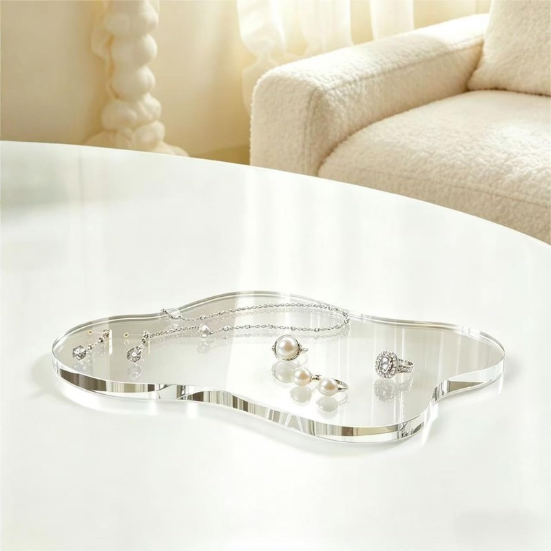 Acrylic Desk Coaster Decorative Plates,Clear Cloud Shape Coffee Cup Coasters