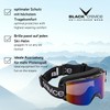Black Crevice Adult's Ski Goggles, Unisex, Skibrille, black/orange, One Size