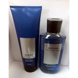 Bath and Body Works Men's Collection Ultra Shea Body Cream & 2 in 1 Hair and Body Wash OCEAN.