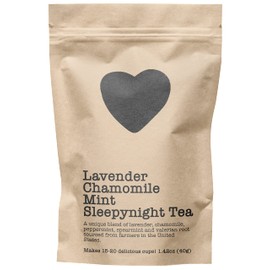 Lavender Chamomile Mint Sleepynight Tea, 15-20 Servings, Eco-Conscious Zip Pouch, Caffeine Free, Pure Loose Leaf Tea Grown in America, 1.42 Ounce (Small)