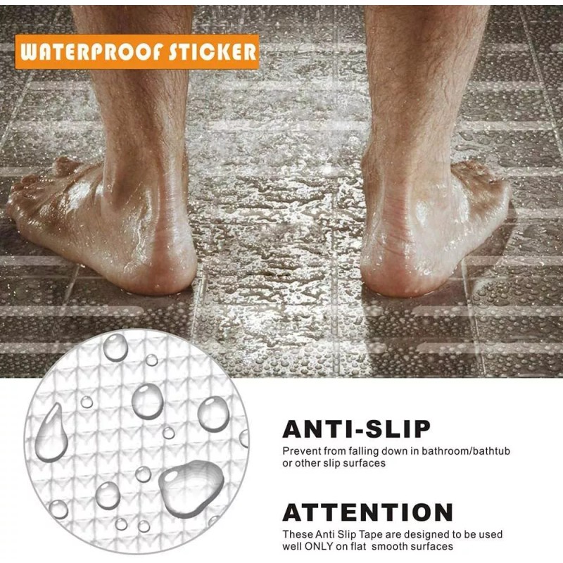 Unbranded 24PCs Bath Tub Shower Stickers Anti Slip Grip Strips
