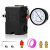 FBANG Air Compressor Pressure Switch Control Valve 135-175 PSI，Horizontal 4-way