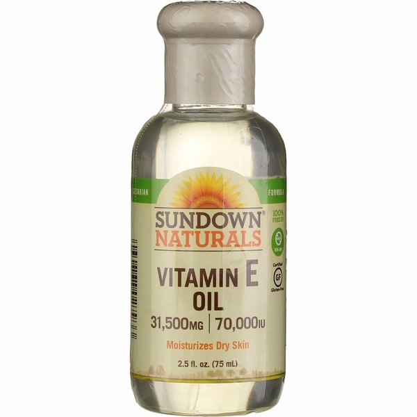 Sundown Naturals Vitamin E Oil 70,000 IU - 2.5 oz, Pack of 6