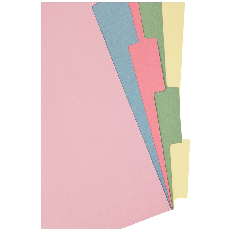 5 Star Office Subject Dividers Multipunched Manilla A4 Card -