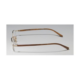 Vera Wang V138 Womens/Ladies Designer Half-rim Demo Lens Casual Made In Japan Eyeglasses/Glasses (48-17-135, Gold/Tortoise)