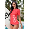 BesserBay Women's Short-Sleeved Rash Guard with Beautiful Patterns, UV Shirt