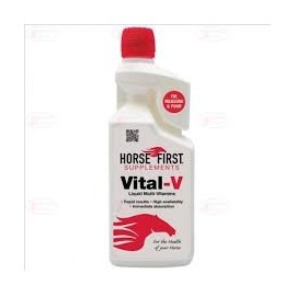 William Hunter Equestrian Horse First Vital-V 1 Litre - This Will Give Your Horse Or Pony The Correct Major Vitamin Quantities For Immediate Results - Essential for your horse when recovering from illness or viruses