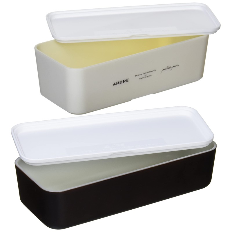 ARBRE 276932 Men's Rectangular Nest Lunch & Wood Grain Chopsticks