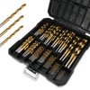 PRESS NUTS 99PCS HSS Titanium Twist Drill Bits, 1 to