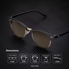 KALIYADI Polarized Sunglasses for Men and Women Semi-Rimless Frame Driving