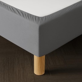 Dahlica Vestiletto Matrimoniale 140x200 Grigio – Tessuto Morbido ed Elastico – Finitura Impeccabile – Facile da Installare