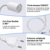 Clamp Light E27 with Clamp 360° Gooseneck Flexible Adjustable 35cm