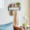YMYNY Coat Rack Wall Mount with Shelf, 2 Pack 23.6"