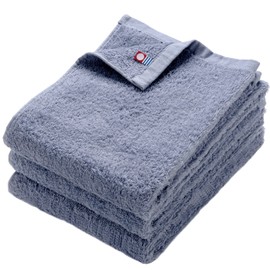 OSK Series Face Towels, Purple, 3 Pieces, Imabari Towel Brand Certified, Absorbent, Quick Drying, Plain, 100% Cotton