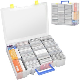 Xuerdon Trading Card Storage Box, 2300+ Playing Card Case Holder Organizer Compatible with PM TCG/for Yugioh/for CAH/for Phase 10/ for Football Baseball Sports Cards (Case Only) - White