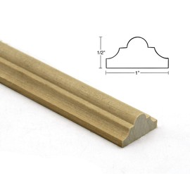 1/2" x 1" Poplar (Paint Grade) Hardwood Panel Molding, Decorative Trim (10, 3 ft.)