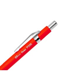 Pentel P205-F Pencil, Red Barrel