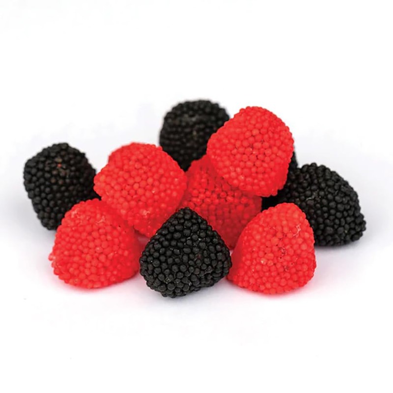 Fruidles Berry Gummy Candy, Nonpareils Coated Gummies (1 Pound, Red