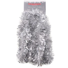 Christmas Concepts® 4m Metre Chunky/Fine Christmas Tinsel - Christmas Decoration Tinsel (Silver)