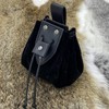 HiiFeuer Medieval Faux Leather Drawstring Bag Medieval Portable Coin Purse