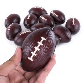 Super Z Outlet Sports Themed Mini Football Stress Balls Squeeze Foam for Anxiety Relief, Relaxation, Party Favor Toy, Gifts (12 Pack)