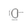 QUARKZMAN 10 mm D Ring x 50 Pieces Semicircular Unwelded