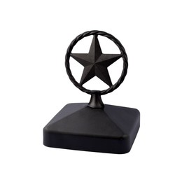 Fence Armor Universal Metal-Cast Post Cap Decorative Finial (Texas Lasso Star)