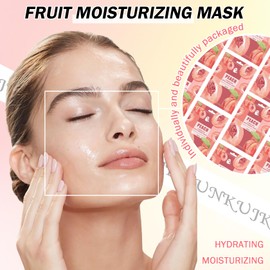 JunKuJK 10PCS Hydrating Facial Sheet Mask,Moisturizing Face Masks Skincare Gift Set,Long Lasting Face Mask Skin Care & Facial Mask Kit for All Skin Types 10