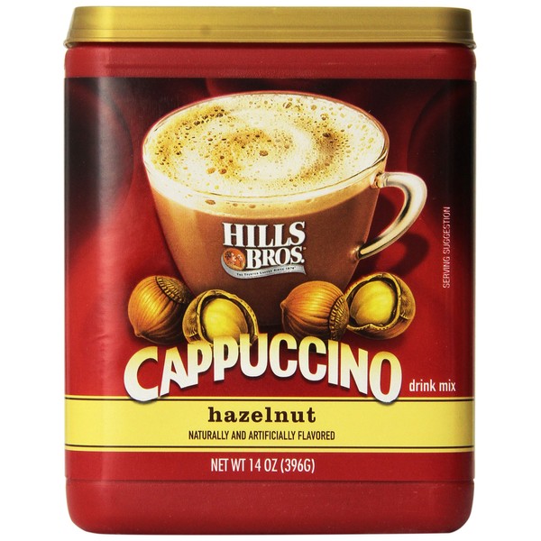Hills Bros. Cappuccino Hazelnut 14 Ounce Instant Drink Mix (Pack of 3)