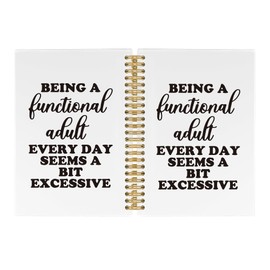 Pugwak Funny Sarcastic Journal Notebook - Funny Gag Notebooks College Ruled for Work, Gift for Women Friends Boss Coworker, Office Supplies, Hardcover Spiral Notebook 5.5"x8.3"