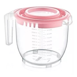 Like Shop Taza Medidora De Plástico Resistente Con Tapa De 2.2 L