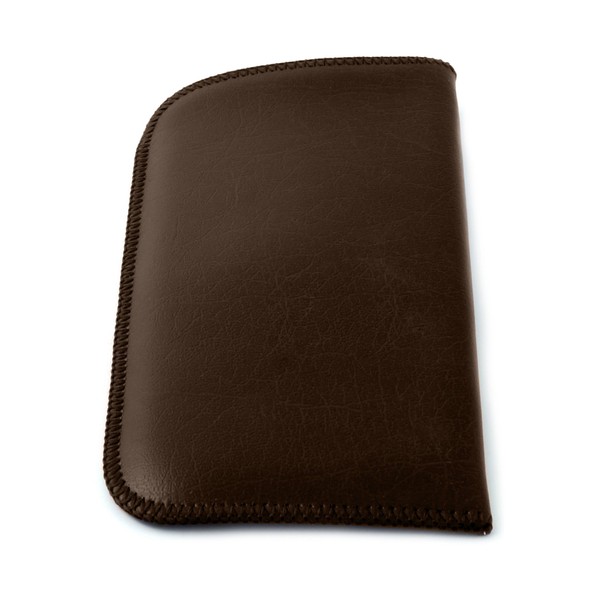 Mens Full Slip Soft Eyeglass Case (Brown) by Calabria