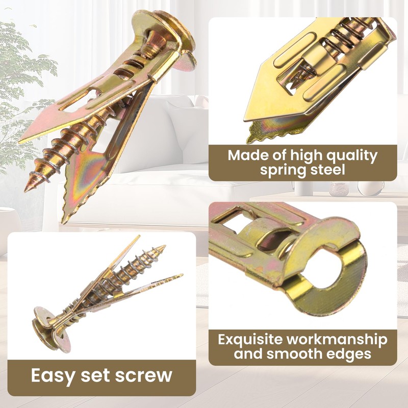 Pndeyo 80pcs Self-Drilling Drywall Anchors with Screws Kit, Heavy Duty