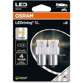 OSRAM LEDriving SL, ≜ PY21W, Amber, Double Blister (2 lamps), LED Retrofit, offroad use only, white