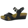 NAOT Footwear Women's Throne Sandal Soft Black Leather - 8