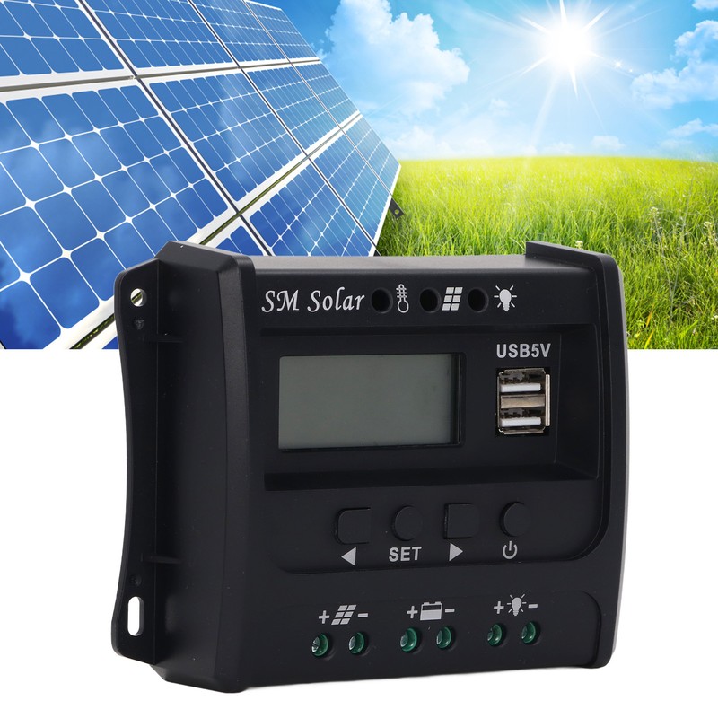 Solar Panel Controller 3 Stage PWM Charging Intelligent Microcontroller ABS