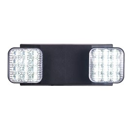 TANLUX LED Emergency Lights with Battery Backup, Two Head Adjustable Commercial Emergency Lights, UL Listed, AC 120/277V, Hardwired Emergency Exit Light Fixtures for Business - 1 Pack(Black)