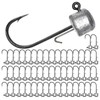 UperUper 50 Pack Ned Rig Jig Hook Kits, Jig Heads