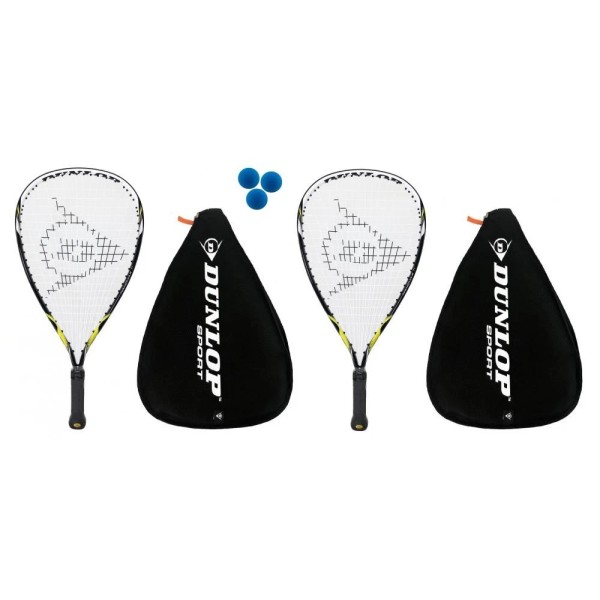 Dunlop Nanomax Ti Racketball Racket Twin Set & 3 Dunlop